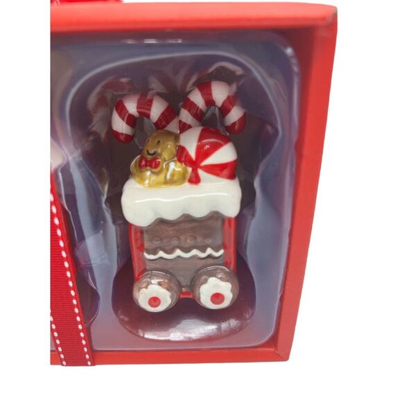 Blue Sky Clayworks Gingerbread Train Salt & Pepper Set - Picture 2 of 3